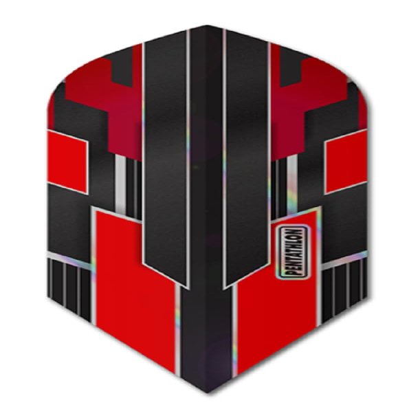 US Darts 3 Sets (9 Flights) Pentathlon Shimmer Red 100 Micron Ex-Tough Slim Dart Flights
