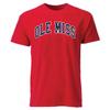 Barnesmith University of Mississippi Ole Miss Rebels Short Sleeve Adult Unisex T-Shirt, Classic, Red, Small view 1