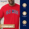 Barnesmith University of Mississippi Ole Miss Rebels Short Sleeve Adult Unisex T-Shirt, Classic, Red, Small view 3