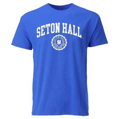 Barnesmith Seton Hall University SHU The Pirate Short-Sleeve T-Shirt, Heritage, Royal Blue, Small