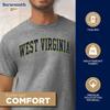 Barnesmith West Virginia University WVU Mountaineer Short Sleeve Adult Unisex T-Shirt, Classic, Charcoal Grey, Small view 3