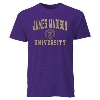 Barnesmith James Madison University JMU Dog Short-Sleeve T-Shirt, Heritage, Purple, Large