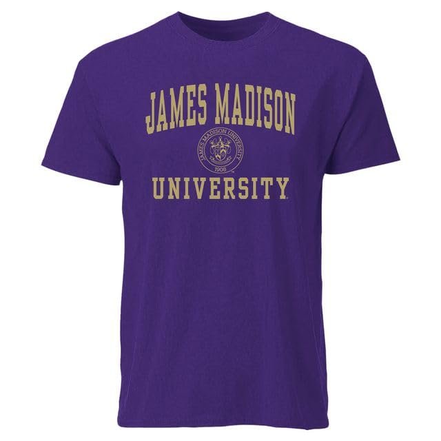 Barnesmith James Madison University JMU Dog Short-Sleeve T-Shirt, Heritage, Purple, Large