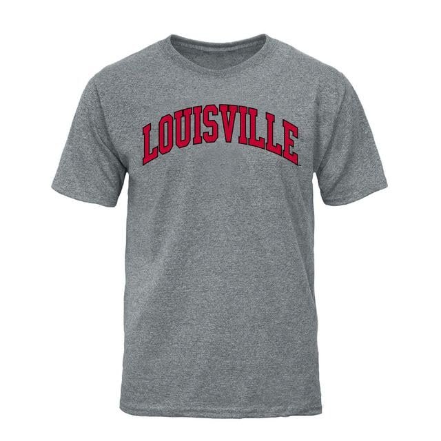Barnesmith University of Louisville UofL Cardinal Bird Short Sleeve Adult Unisex T-Shirt, Classic, Charcoal Grey, Large