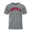 Barnesmith University of Louisville UofL Cardinal Bird Short Sleeve Adult Unisex T-Shirt, Classic, Charcoal Grey, Large view 1