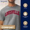 Barnesmith University of Louisville UofL Cardinal Bird Short Sleeve Adult Unisex T-Shirt, Classic, Charcoal Grey, Large view 3