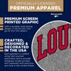 Barnesmith University of Louisville UofL Cardinal Bird Short Sleeve Adult Unisex T-Shirt, Classic, Charcoal Grey, Large view 4