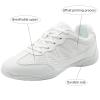 CheeryEase Girls White Cheer Shoes Youth Cheerleading Dance Shoes Breathable Lightweight Athletic Training Sneakers for Competition Sport Big Kid Size 1.5 view 4
