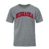 Barnesmith University of Nebraska UNL Cornhuskers Short Sleeve Adult Unisex T-Shirt, Classic, Charcoal Grey, Small view 1