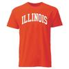 Barnesmith University of Illinois UIUC Illini Short Sleeve Adult Unisex T-Shirt, Classic, Orange, X-Large view 1