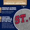 Barnesmith St. John's University STJ Thunderbird Short Sleeve Adult Unisex T-Shirt, Classic, Charcoal Grey, Medium view 4