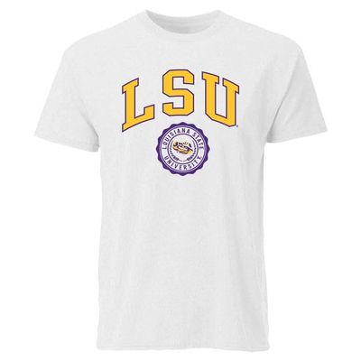 Barnesmith Louisiana State University LSU Tigers Short-Sleeve T-Shirt, Heritage, White, Small