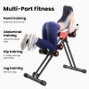 Abdominal Roller,Adjustable Ab Workout Equipment,Ab Machine Full Body Workout for Home Gym Strength Training Equipment,Foldable Waist Trainer Suitable for Beginner Speed Up Core Strengthening Red Bla view 2