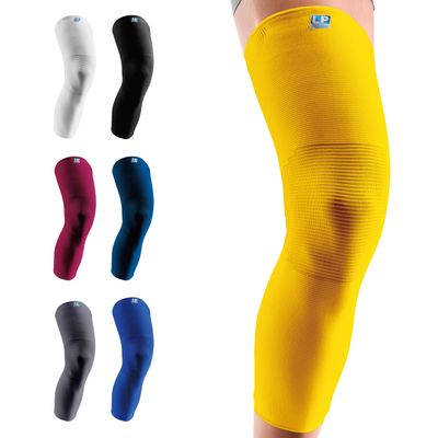 LP SUPPORT 667 Compression Sleeve Leg Full Length for Sports, Cycling, Running, Basketball, for Men Women (Yellow, S, 1pcs)