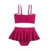 Family Matching Swimwear Fashion Print Beachwear Mother Daughter Swimsuits Father Son Swim Trunks Bathing Suit (Girl, Scarlet E, 4-5 Years) view 4