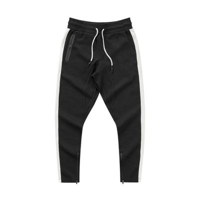 Maiyifu-GJ Men Lightweight Drawstring Joggers Slim Fit Workout Running Sweatpants Casual Athletic Trousers with Zipper Pocket (Black 1,XX-Large)