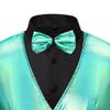 DGHM-JLMY Mens Vest Tie Set Waistcoat for Suit or Tuxedo Wedding Party Formal Dress Waistcoat for Suit or Tuxedo (X-Large,Green) view 3