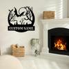 Made of bat metal signs, bat home decor, bat metal wall art, bat monogram, metal name sign, bat wall art decoration, halloween decoration, halloween, bats (Style-4) view 3