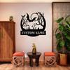 Made of bat metal signs, bat home decor, bat metal wall art, bat monogram, metal name sign, bat wall art decoration, halloween decoration, halloween, bats (Style-4) view 4