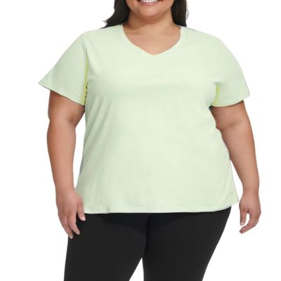 Calvin Klein Women's Performance T-Shirt,Iced Lime,2X