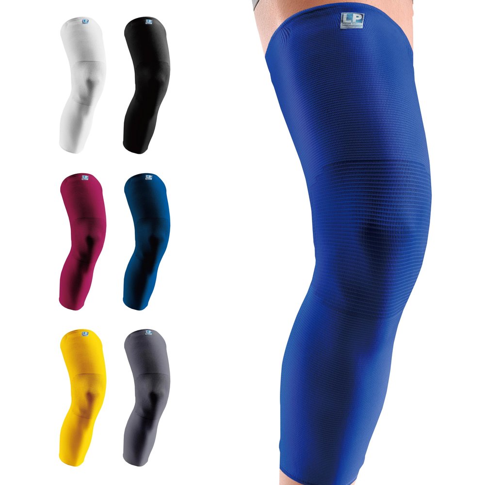 LP SUPPORT 667 Compression Sleeve Leg Full Length for Sports, Cycling, Running, Basketball, for Men Women (Blue, XL, 1pcs)