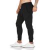 Mens Cotton Drawstring Joggers Pants Casual Workout Running Gym Sweatpants Stretch Elastic Waist Cargo Trousers (Black,Large) view 2