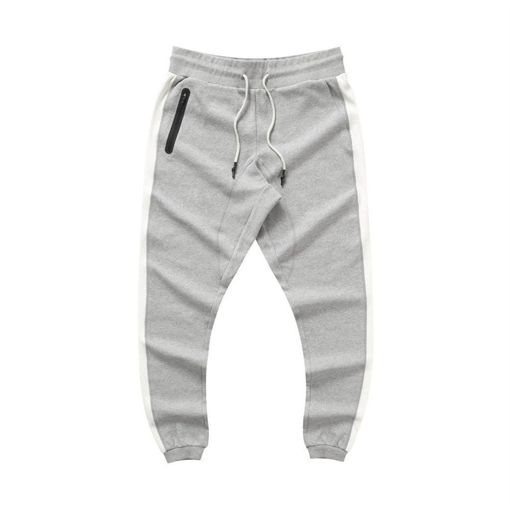 Maiyifu-GJ Men Lightweight Drawstring Joggers Slim Fit Workout Running Sweatpants Casual Athletic Trousers with Zipper Pocket (Grey 2,Large)
