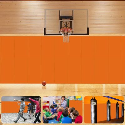 VANCL Wall Mats for Padding Basketball Gym Wall Padding 2" Thick Foam Gym Wall Pad Orange for Protection- Waterproof Durable Basketball Gym Wall Pads for Wall-Mounted Basketball Hoops[3 Pack]