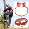 Pole Climbing Spikes, Professional Stainless Steel Tree Climbing Gear Kit with Safe Belt, Tree Climbing Spikes for Hunting Observation, Picking Fruit, Coconut, Simple to Use,500model view 1