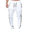 Maiyifu-GJ Men's Athletic Casual Jogger Pants Slim Fit Workout Running Drawstring Sweatpants Stretch Casual Trousers (White,Large)