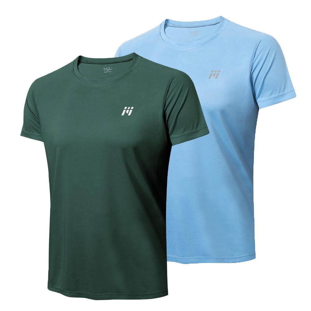 MeetHoo Men's Swim Shirt Rash Guard, UPF50+ UV Sun Protection Quick Dry SPF Short Sleeve Fishing Beach T-Shirts