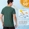 MeetHoo Men's Swim Shirt Rash Guard, UPF50+ UV Sun Protection Quick Dry SPF Short Sleeve Fishing Beach T-Shirts view 3