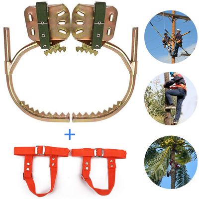 Pole Climbing Spikes, Stainless Steel Tree Climbing Gear, Professional Anti-Skid Tool, Rust-Proof and Wear-Resistant, Tree Climbing Tool for Hunting Observation, Picking Fruit,400model