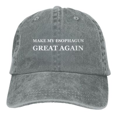 Renzund Make My Esophagus Great Again Hat Funny Distressed Denim Baseball Cap Vintage Trucker Hats Men Women