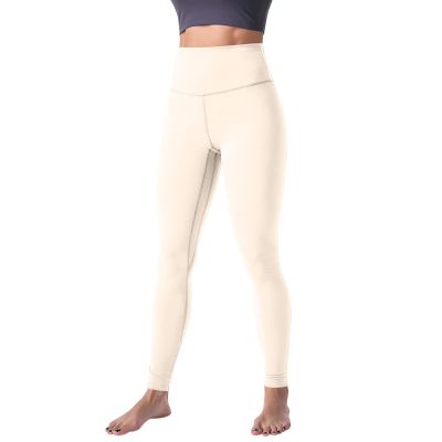 Womens Leggings Butt Lift High Waisted Tummy Control Slim Fit Outdoor Jogging Yoga Pants Workout Running Breathable Leggings Beige