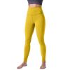 GOKKILRW Workout Leggings for Women Seamless Scrunch Tights Stretch Compression Tummy Control Skinny Gym Fitness Girl Sport Active Yoga Pants Yellow view 1