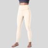 GOKKILRW High Waisted Leggings for Women Soft Gym Fitness Athletic Tummy Control Pants for Running Yoga Workout Reg & Plus Size Beige view 2