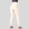 GOKKILRW High Waisted Leggings for Women Soft Gym Fitness Athletic Tummy Control Pants for Running Yoga Workout Reg & Plus Size Beige view 3
