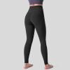 GOKKILRW Workout Leggings for Women Seamless Scrunch Tights Stretch Compression Tummy Control Skinny Gym Fitness Girl Sport Active Yoga Pants Black view 3