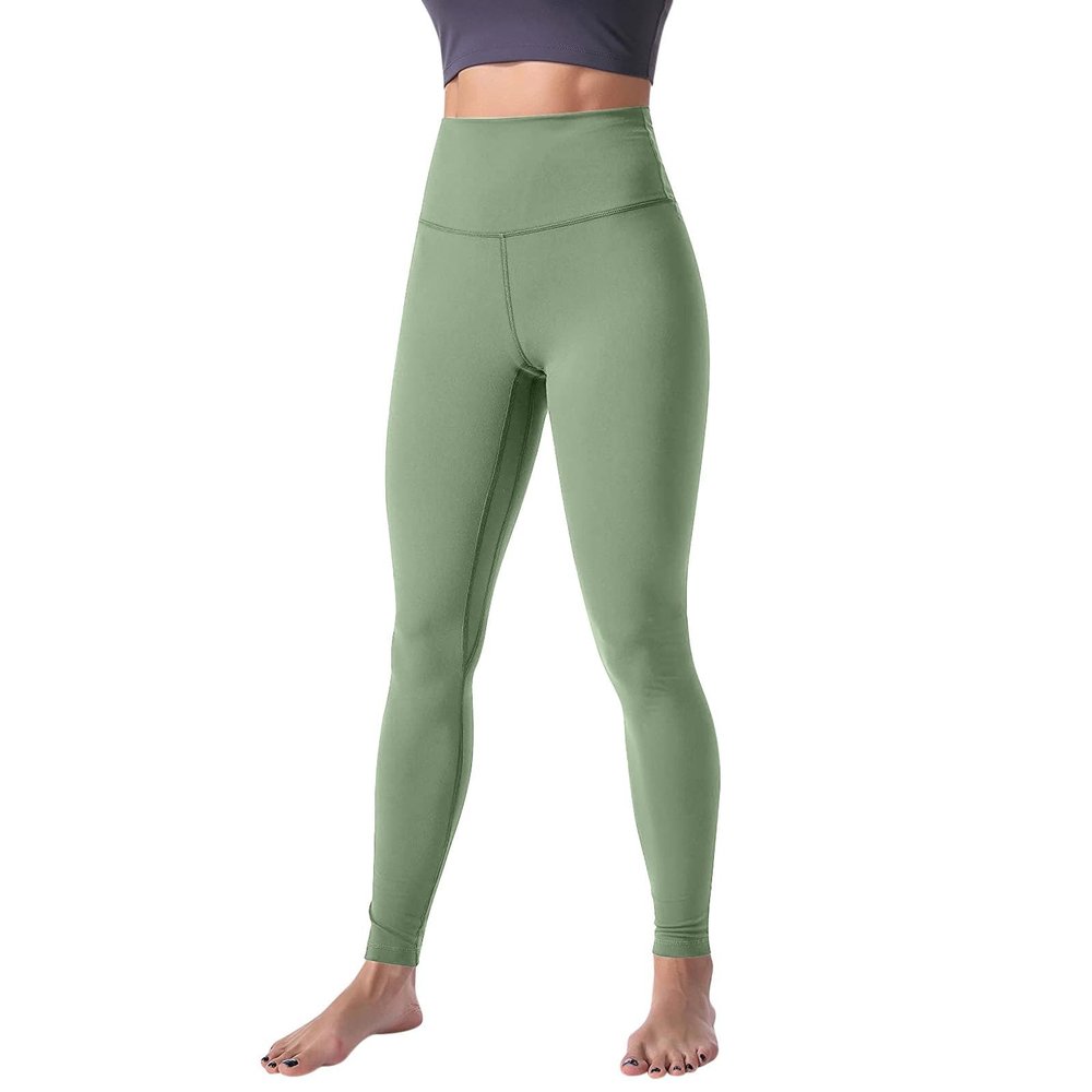 GOKKILRW High Waisted Leggings for Women Soft Gym Fitness Athletic Tummy Control Pants for Running Yoga Workout Reg & Plus Size Mint Green