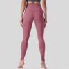 Womens Leggings Butt Lift High Waisted Tummy Control Slim Fit Outdoor Jogging Yoga Pants Workout Running Breathable Leggings Pink view 4
