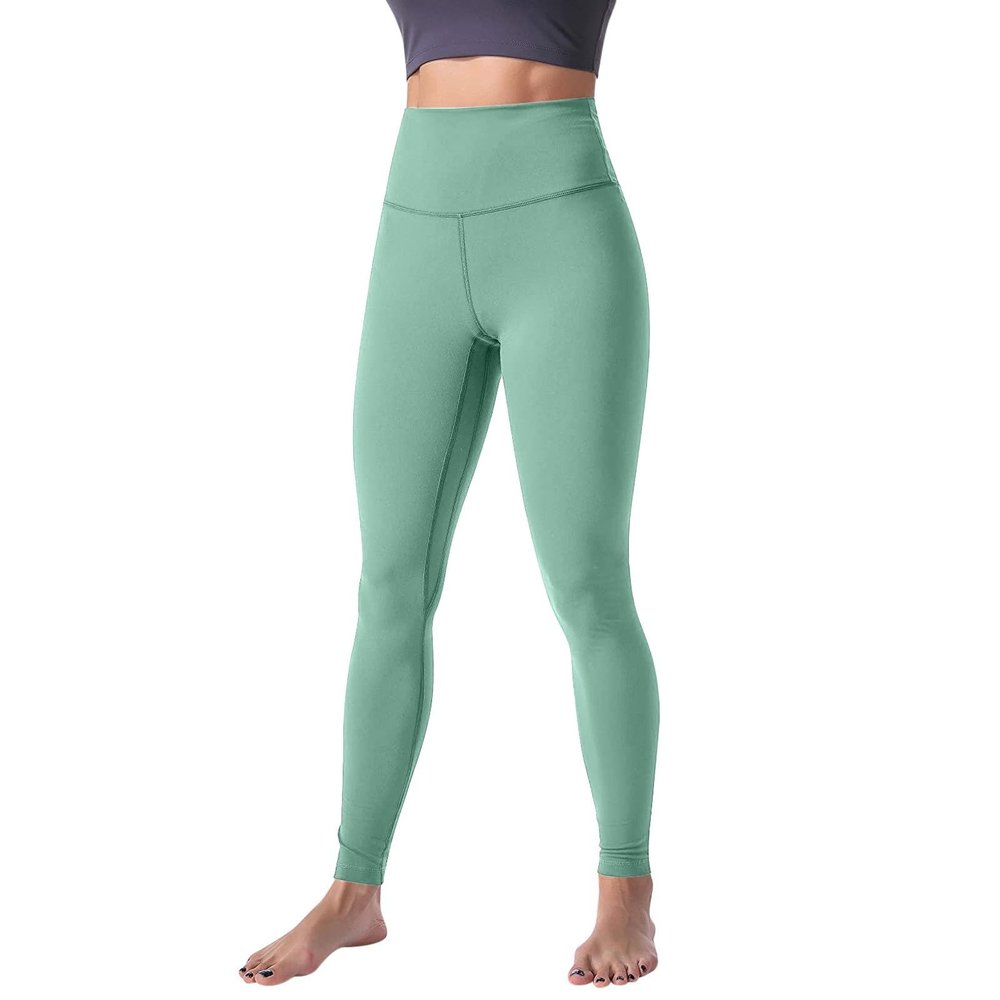 GOKKILRW Workout Leggings for Women Seamless Scrunch Tights Stretch Compression Tummy Control Skinny Gym Fitness Girl Sport Active Yoga Pants Green