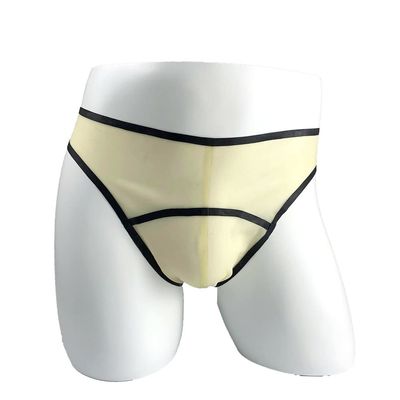 AiCc stylists Latex Briefs Fashion Rubber Male Shorts Tight G-string Underwear for Bodysuit swimming trunks (S), Small, Transparent