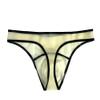 AiCc stylists Latex Briefs Fashion Rubber Male Shorts Tight G-string Underwear for Bodysuit swimming trunks (S), Small, Transparent view 3