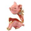LiuliuBull Pig with Bow Animal Figurine Jewelry Trinket Box Ring Holder Storage Statue Collectible Ornament view 3