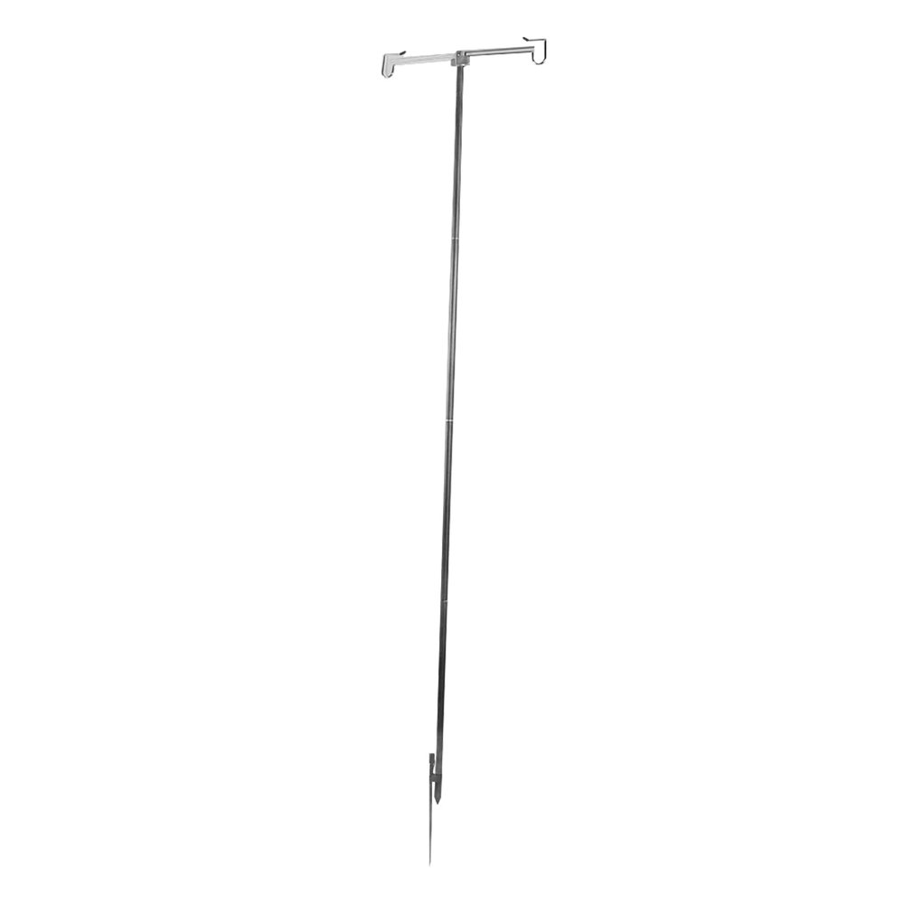 XHTLLO Lantern Stand, Aluminum Alloy Camping Lamp Stand with Storage Bag, Lightweight Adjustable Lantern Pole, for Camping Fishing Picnic BBQ Outdoor Activities(Black)