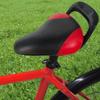 Bike Seat for Kids Waterproof Bike Saddle Handled PU Bicycle Seat Stylish Curved Replacement Kids Bike Seat, Red view 3
