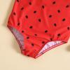 NineFit Basics Baby Girls Swimsuit Summer Toddler Girls Ruffles Cartoon Watermelon Prints Beach Swimsuit Bikini 1 (Red, 4-5 Years) view 4