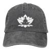 Renzund Buddha Meditation Flower Hat Funny Distressed Denim Baseball Cap Vintage Trucker Hats Men Women view 1