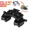 Night vision helmet bracket Light Weight Dual Tube Mounting System IC AN/PVS-14LW for PVS14/PVS18/PVS15/PVS7 Night Vision Binoculars - Aluminum Alloy Surface with Military Hard Anodizing ( Color : Bl view 3